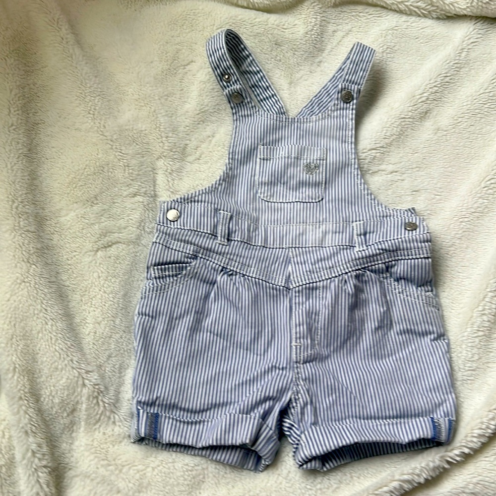 Denim short overalls- 24 months